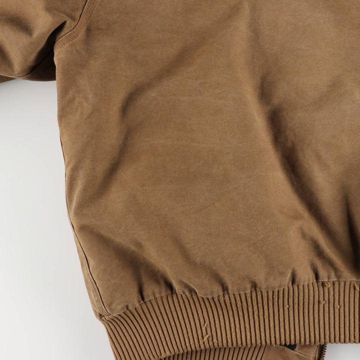 00'S Carhartt Active Jacket, Padded Duck Full Zip Hoodie, Men's XXL cotton brown type Vintage Second Hand