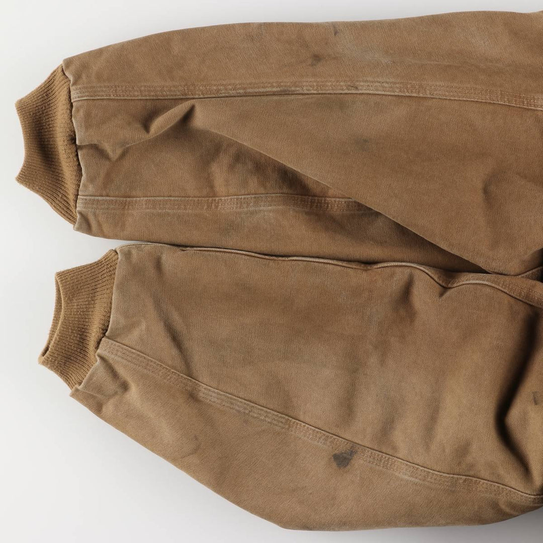 00'S Carhartt Active Jacket, Padded Duck Full Zip Hoodie, Men's XXL cotton brown type Vintage Second Hand