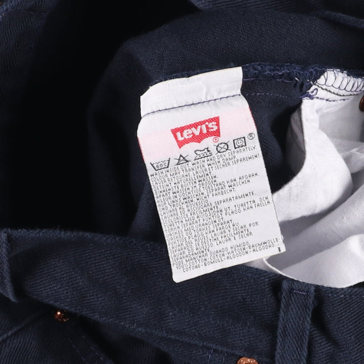 90'S Levi's 501-0185 Straight Denim Pants Made in USA Men's W28 cotton navy blue type Vintage Second Hand