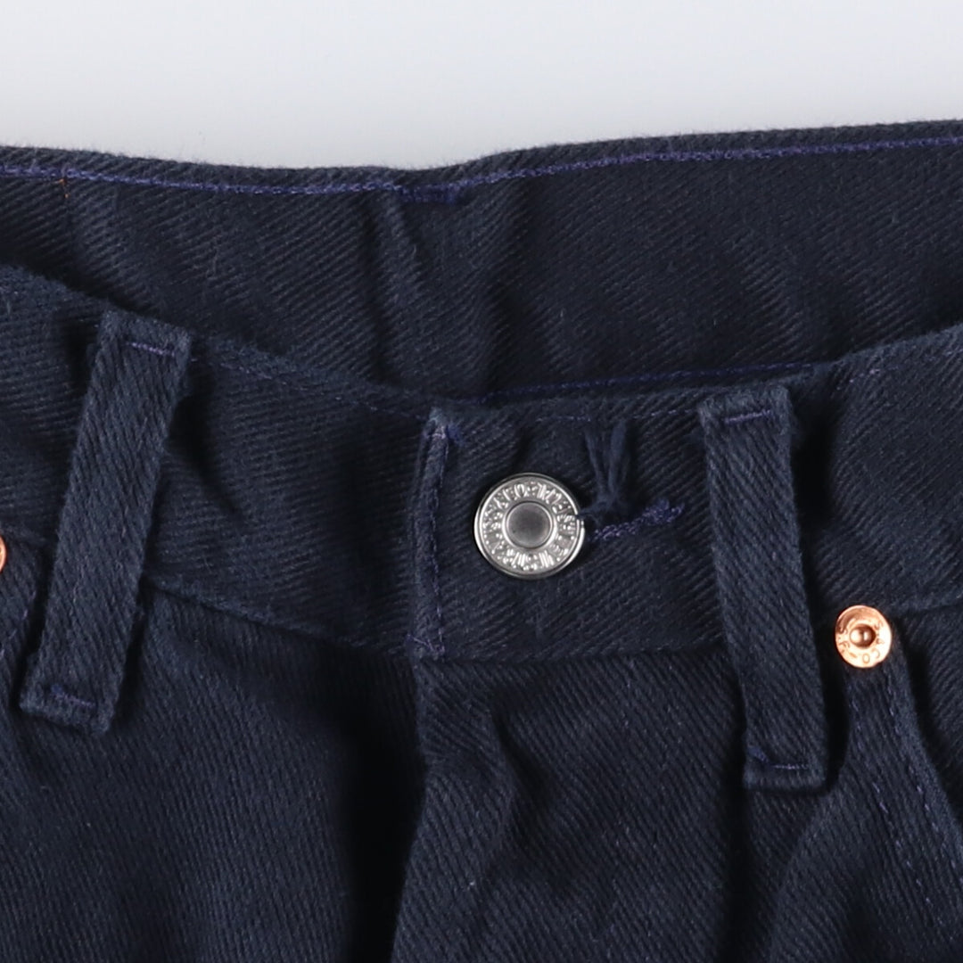 90'S Levi's 501-0185 Straight Denim Pants Made in USA Men's W28 cotton navy blue type Vintage Second Hand