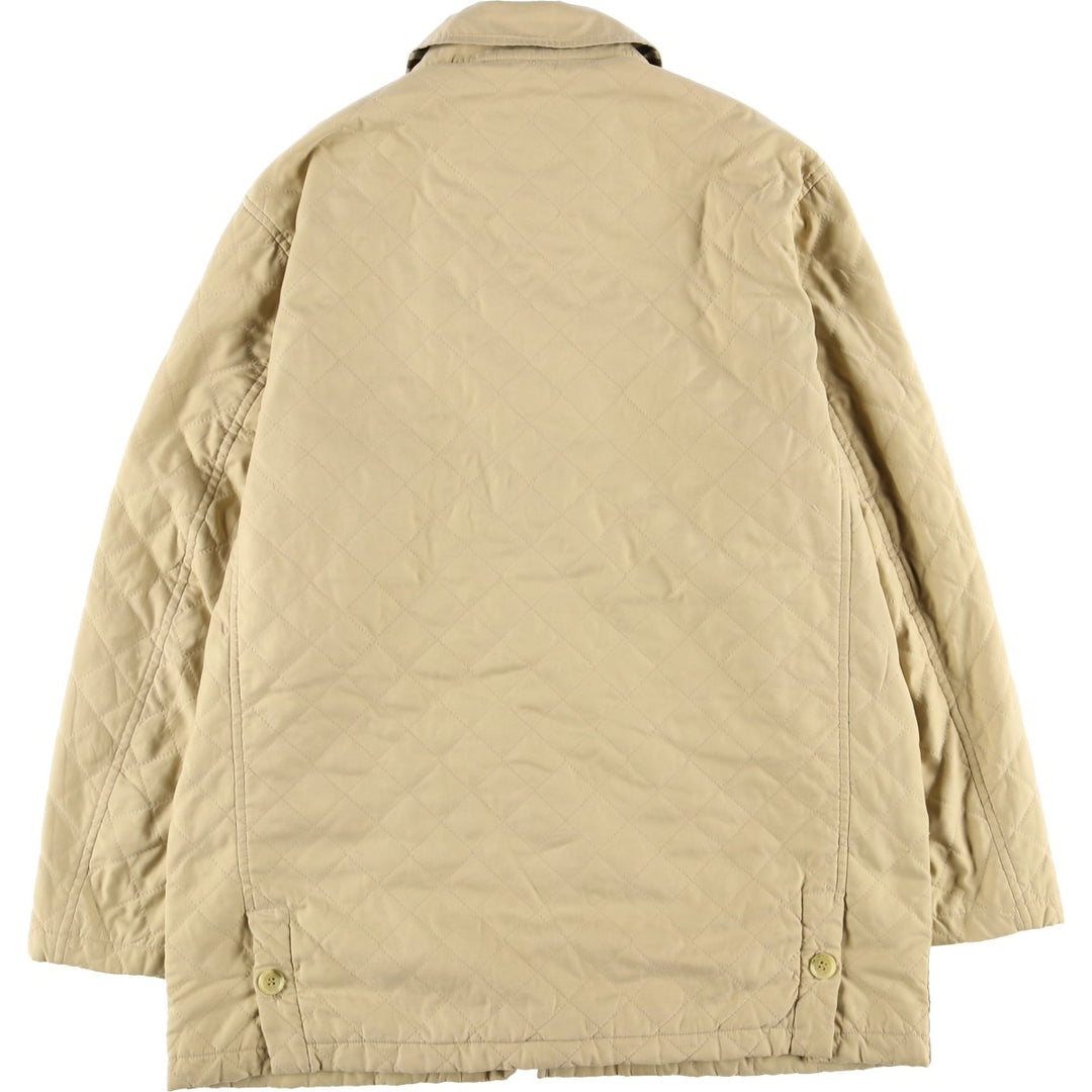 Burberry's padded quilted puffer jacket, size L, for men polyester Beige type Vintage Second Hand