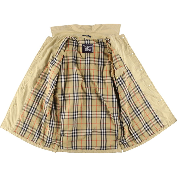 Burberry's padded quilted puffer jacket, size L, for men polyester Beige type Vintage Second Hand