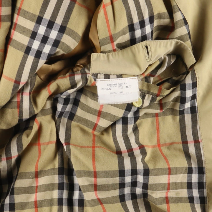 Burberry's padded quilted puffer jacket, size L, for men polyester Beige type Vintage Second Hand