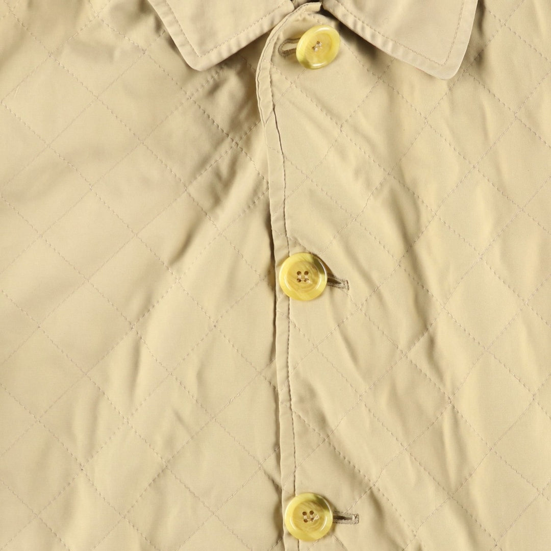 Burberry's padded quilted puffer jacket, size L, for men polyester Beige type Vintage Second Hand
