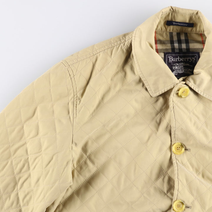 Burberry's padded quilted puffer jacket, size L, for men polyester Beige type Vintage Second Hand