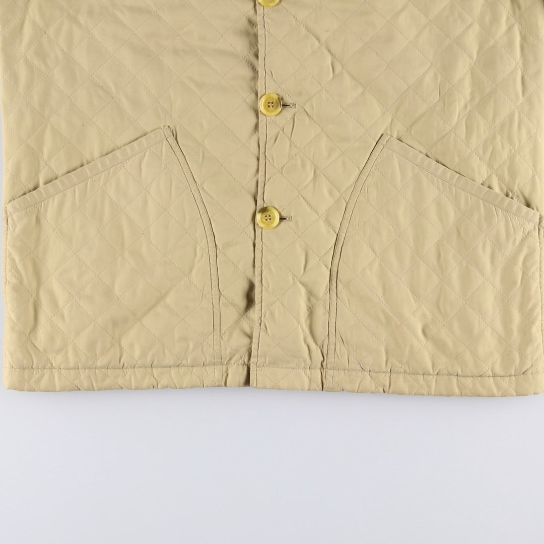 Burberry's padded quilted puffer jacket, size L, for men polyester Beige type Vintage Second Hand