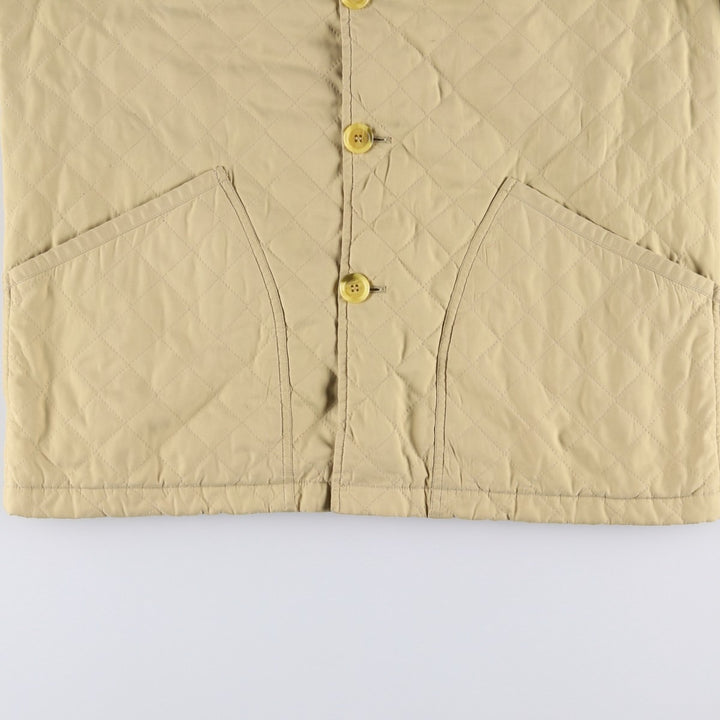 Burberry's padded quilted puffer jacket, size L, for men polyester Beige type Vintage Second Hand