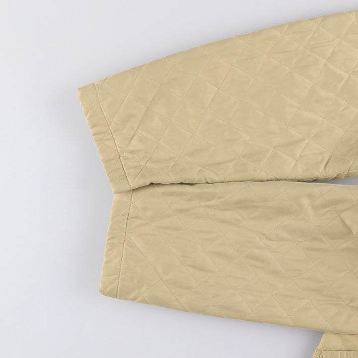 Burberry's padded quilted puffer jacket, size L, for men polyester Beige type Vintage Second Hand