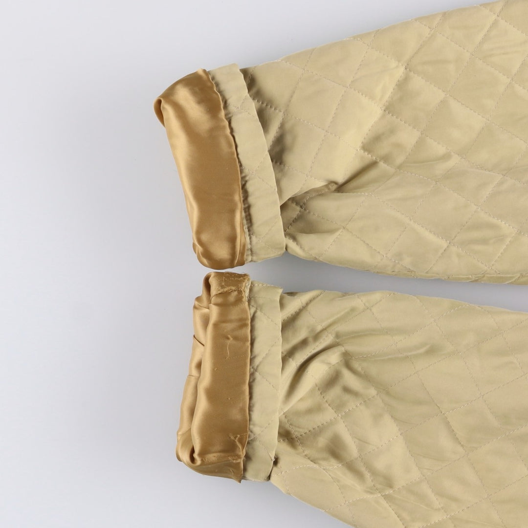 Burberry's padded quilted puffer jacket, size L, for men polyester Beige type Vintage Second Hand