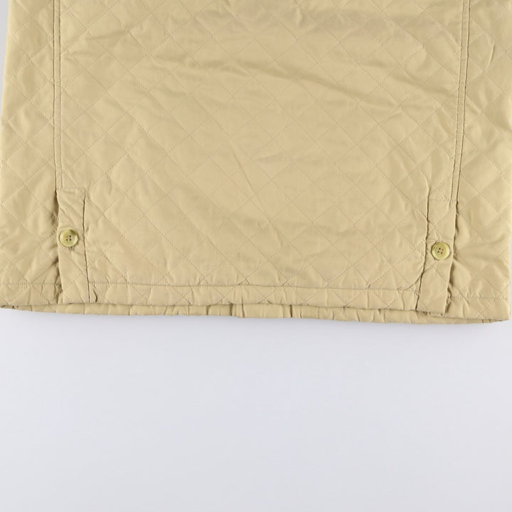 Burberry's padded quilted puffer jacket, size L, for men polyester Beige type Vintage Second Hand