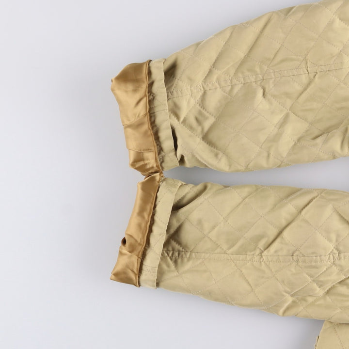 Burberry's padded quilted puffer jacket, size L, for men polyester Beige type Vintage Second Hand