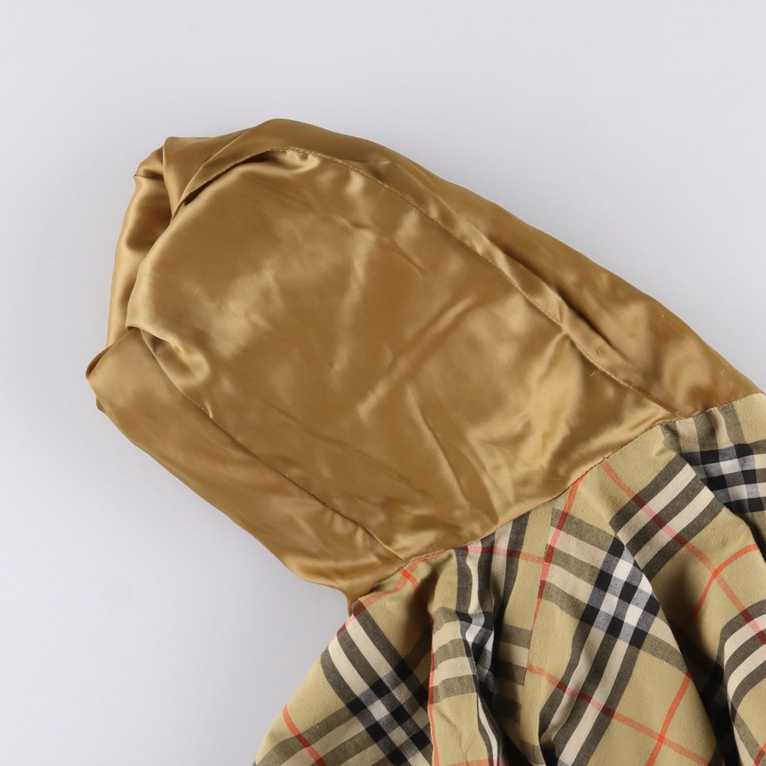 Burberry's padded quilted puffer jacket, size L, for men polyester Beige type Vintage Second Hand