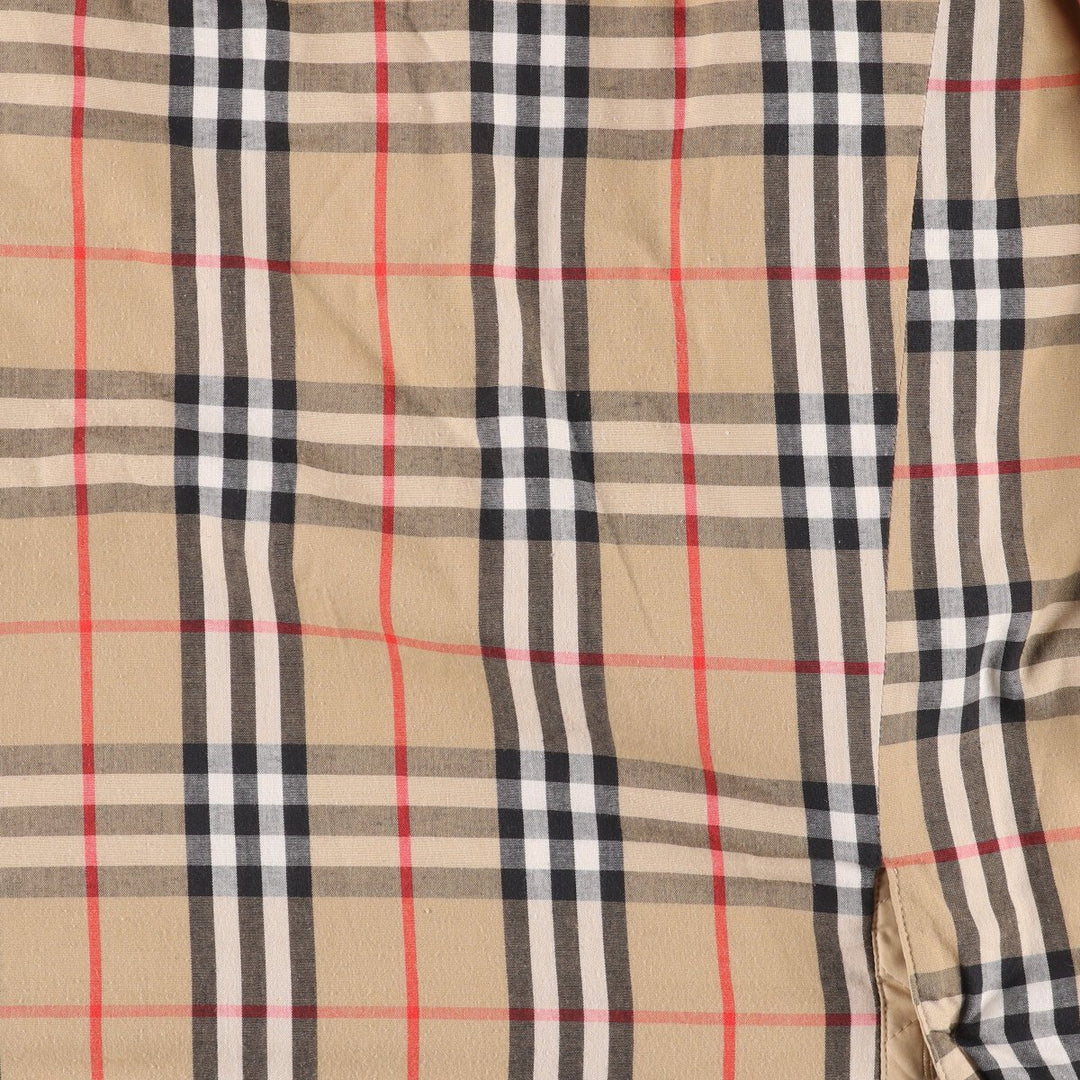 Burberry's padded quilted puffer jacket, size L, for men polyester Beige type Vintage Second Hand