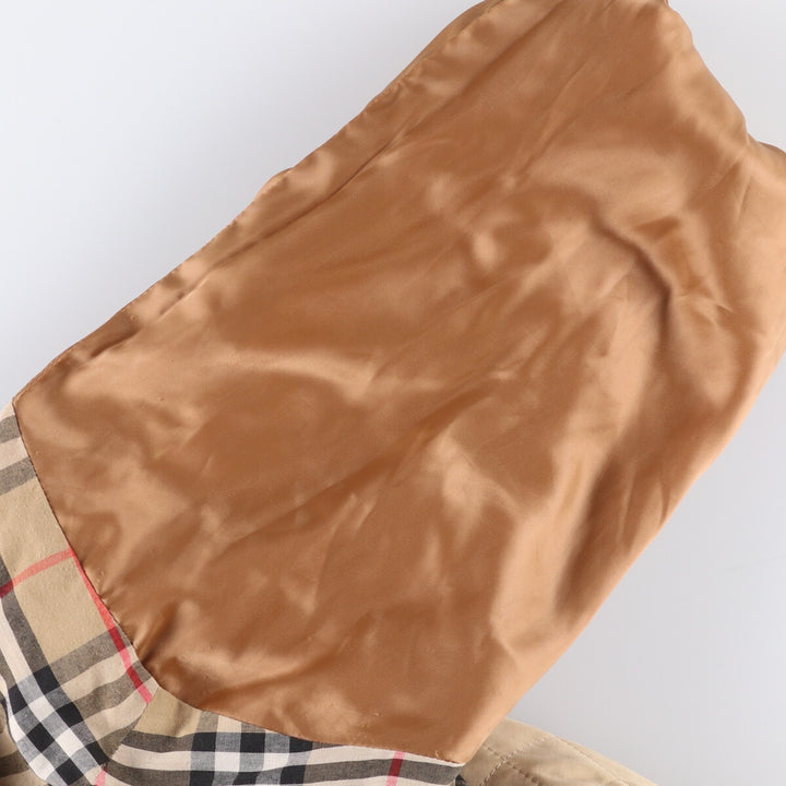 Burberry's padded quilted puffer jacket, size L, for men polyester Beige type Vintage Second Hand