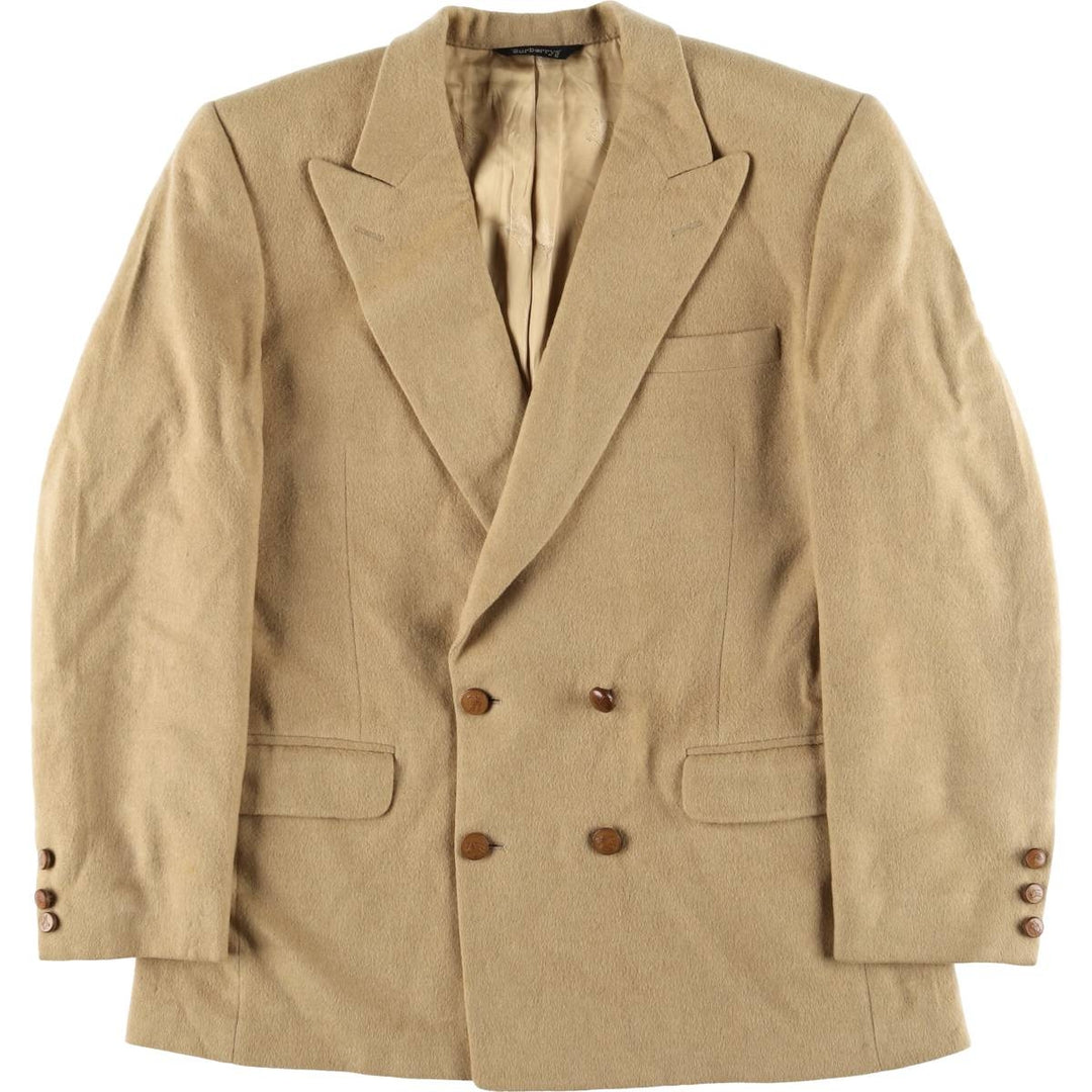 Burberry's Jordan Marsh peak lapel wool tailored jacket, made in the USA, size L Camel hair Beige type Vintage Second Hand