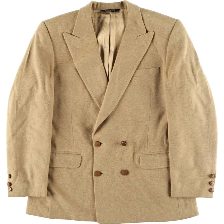 Burberry's Jordan Marsh peak lapel wool tailored jacket, made in the USA, size L Camel hair Beige type Vintage Second Hand