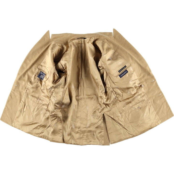 Burberry's Jordan Marsh peak lapel wool tailored jacket, made in the USA, size L Camel hair Beige type Vintage Second Hand