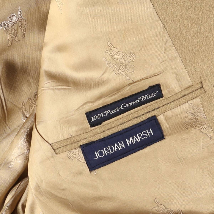 Burberry's Jordan Marsh peak lapel wool tailored jacket, made in the USA, size L Camel hair Beige type Vintage Second Hand