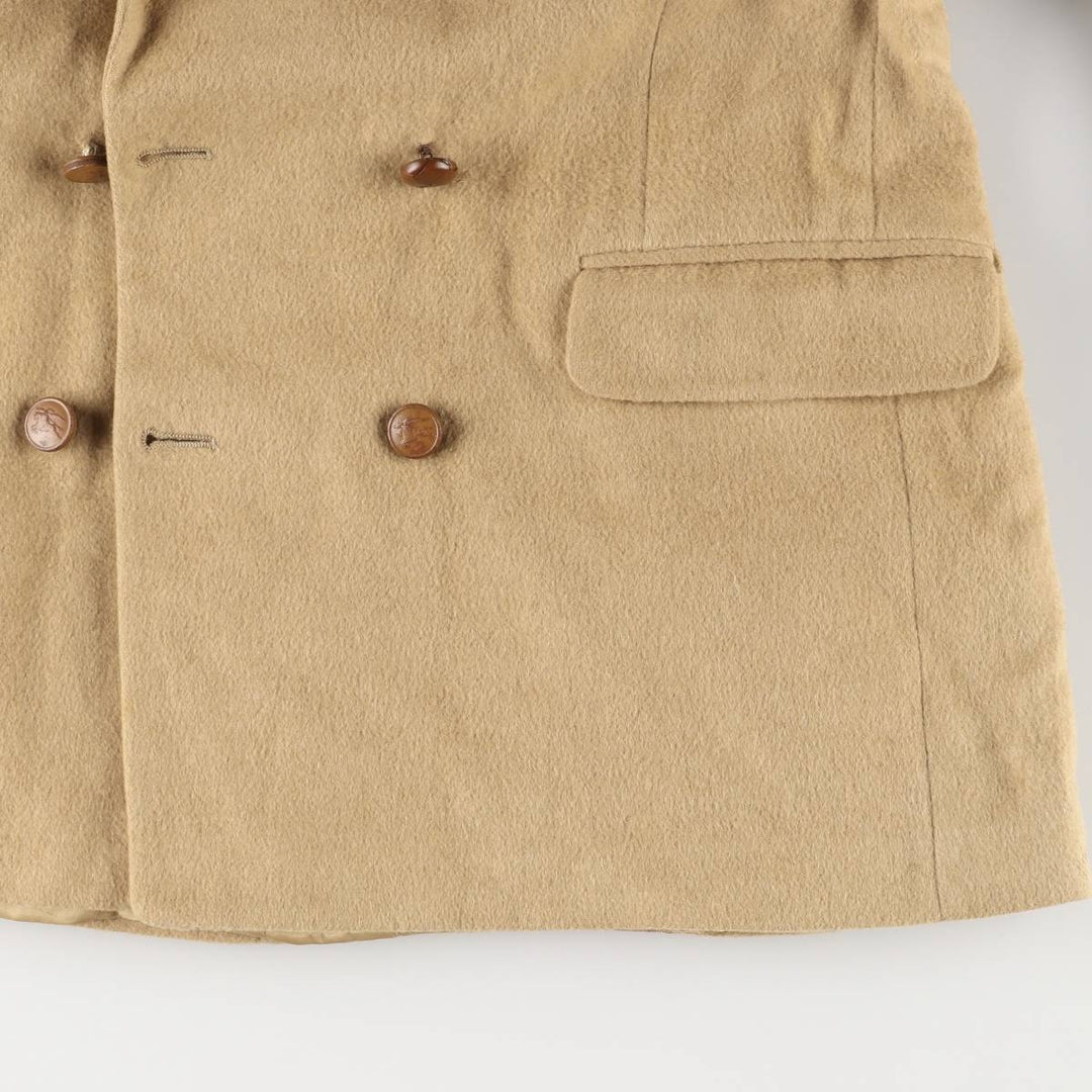 Burberry's Jordan Marsh peak lapel wool tailored jacket, made in the USA, size L Camel hair Beige type Vintage Second Hand