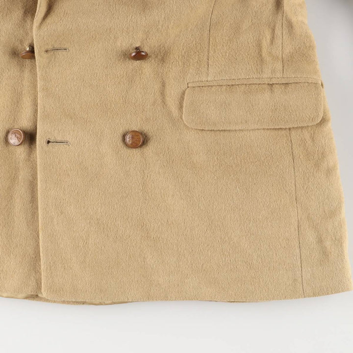 Burberry's Jordan Marsh peak lapel wool tailored jacket, made in the USA, size L Camel hair Beige type Vintage Second Hand