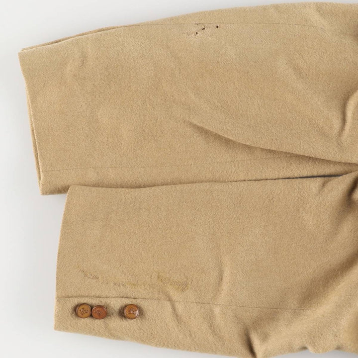 Burberry's Jordan Marsh peak lapel wool tailored jacket, made in the USA, size L Camel hair Beige type Vintage Second Hand