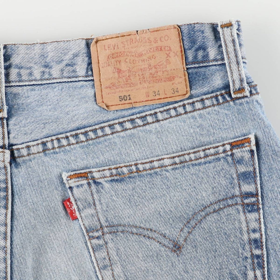 90'S Levi's 501-0114 Straight Denim Pants Made in USA Men's W32 Vintage cotton blue type Vintage Second Hand