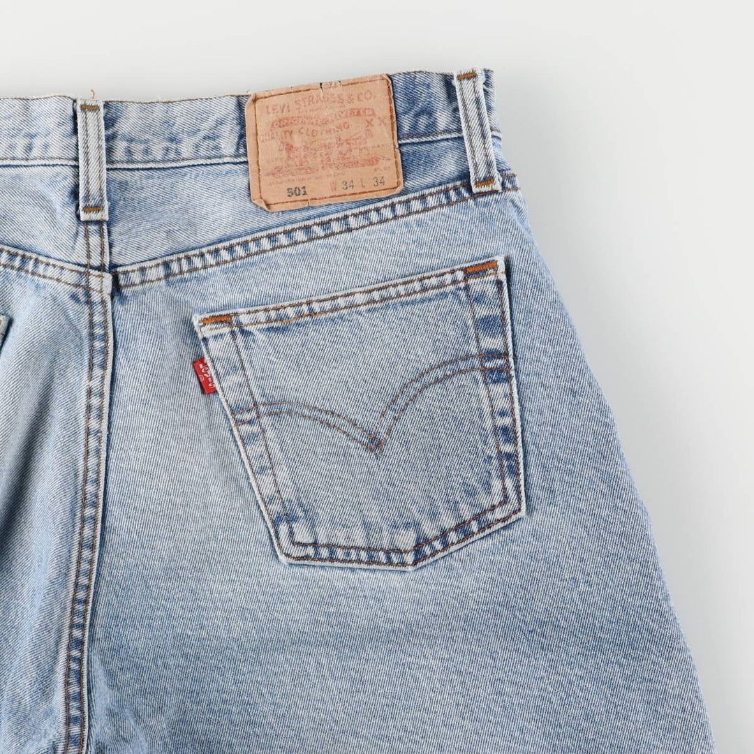 90'S Levi's 501-0114 Straight Denim Pants Made in USA Men's W32 Vintage cotton blue type Vintage Second Hand