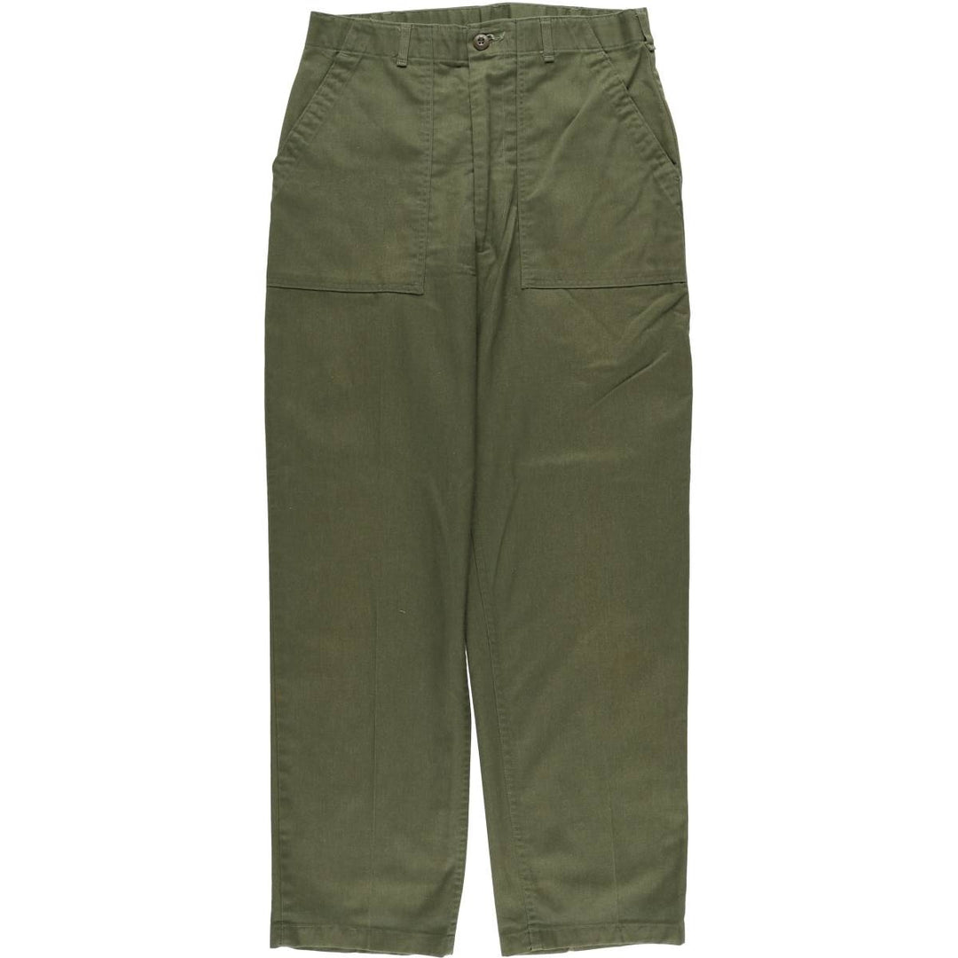 80'S US military genuine military baker pants made in USA size 34x31 equivalent to men's w32 vintage polyester Khaki type Vintage Second Hand