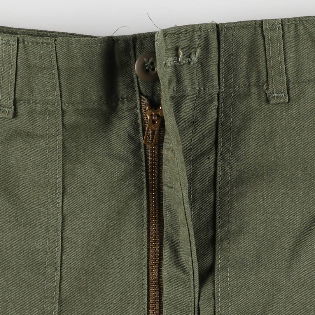 80'S US military genuine military baker pants made in USA size 34x31 equivalent to men's w32 vintage polyester Khaki type Vintage Second Hand