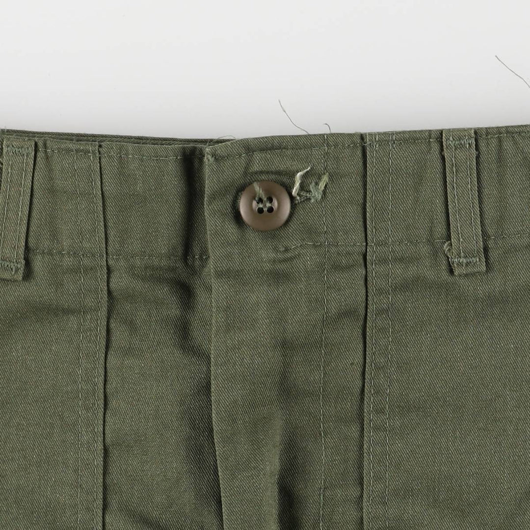 80'S US military genuine military baker pants made in USA size 34x31 equivalent to men's w32 vintage polyester Khaki type Vintage Second Hand