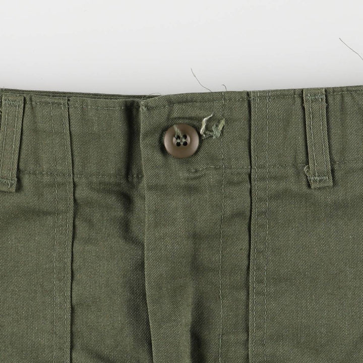 80'S US military genuine military baker pants made in USA size 34x31 equivalent to men's w32 vintage polyester Khaki type Vintage Second Hand