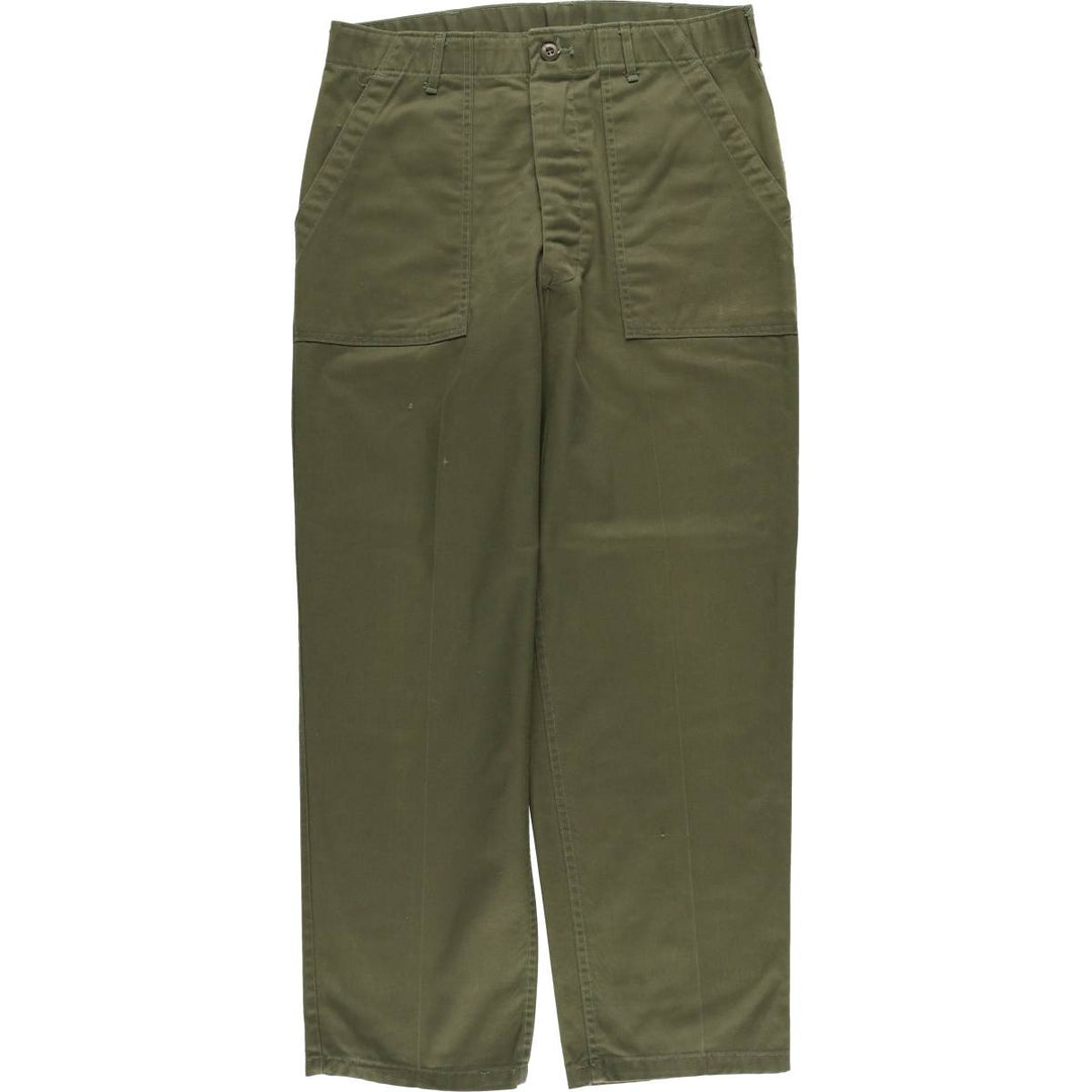 70'S US military genuine military baker pants made in USA size 34x31 equivalent to men's w35 vintage unclear Khaki type Vintage Second Hand