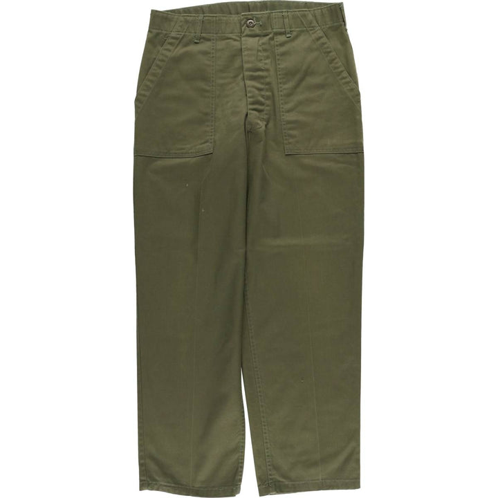 70'S US military genuine military baker pants made in USA size 34x31 equivalent to men's w35 vintage unclear Khaki type Vintage Second Hand