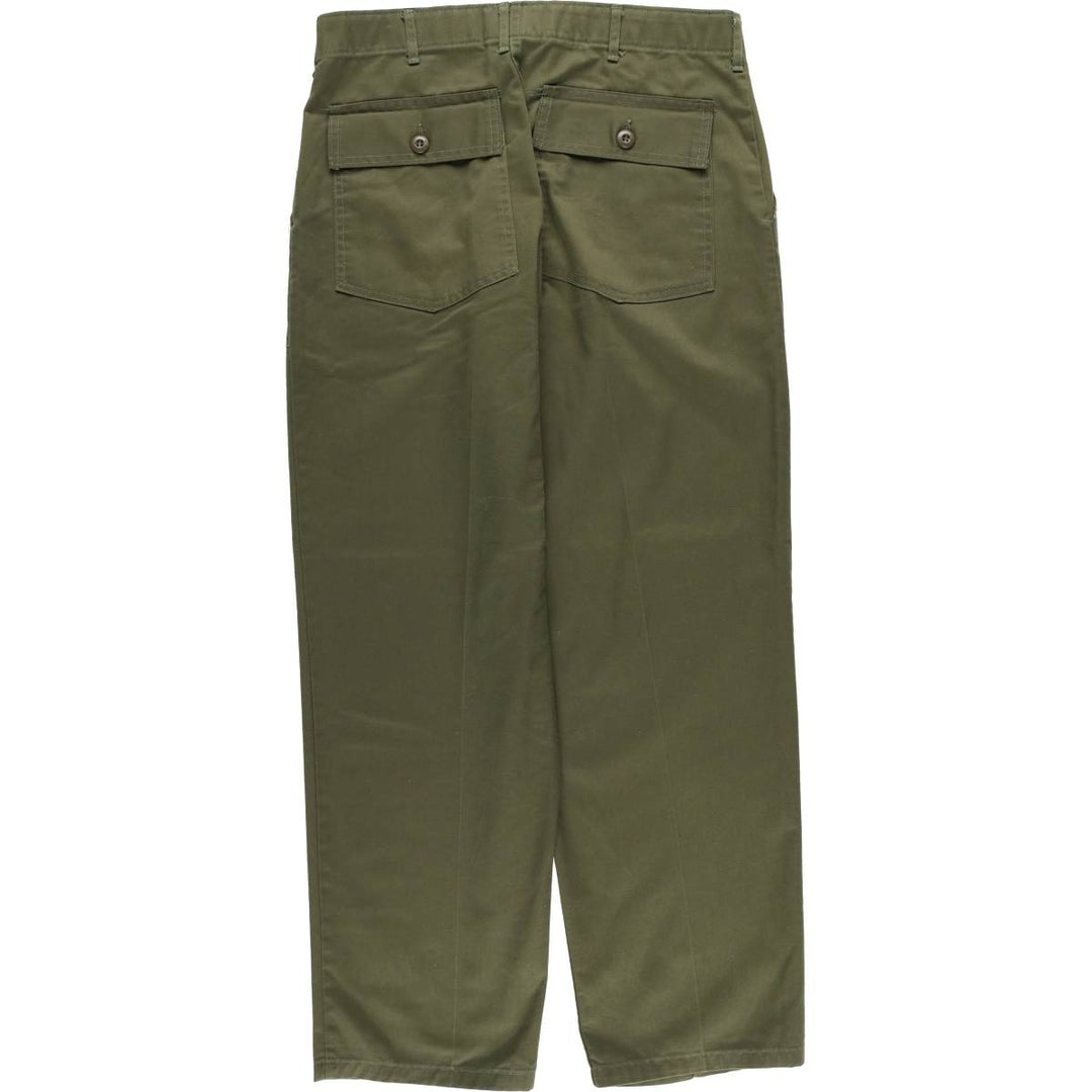 70'S US military genuine military baker pants made in USA size 34x31 equivalent to men's w35 vintage unclear Khaki type Vintage Second Hand