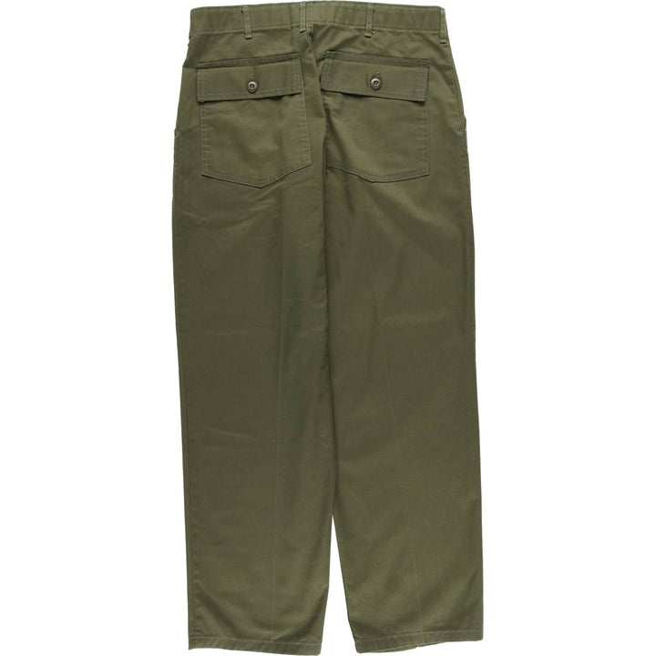 70'S US military genuine military baker pants made in USA size 34x31 equivalent to men's w35 vintage unclear Khaki type Vintage Second Hand