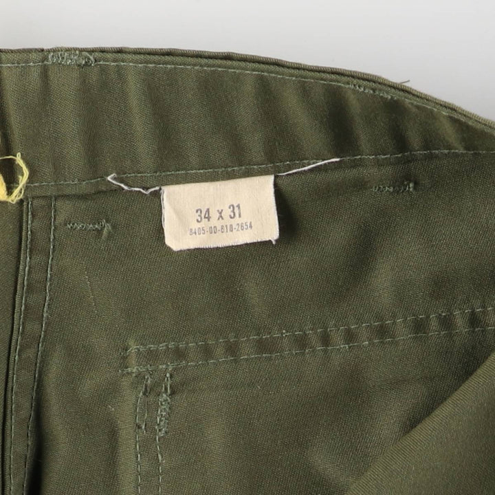 70'S US military genuine military baker pants made in USA size 34x31 equivalent to men's w35 vintage unclear Khaki type Vintage Second Hand