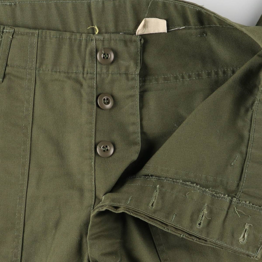 70'S US military genuine military baker pants made in USA size 34x31 equivalent to men's w35 vintage unclear Khaki type Vintage Second Hand