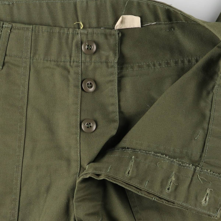 70'S US military genuine military baker pants made in USA size 34x31 equivalent to men's w35 vintage unclear Khaki type Vintage Second Hand