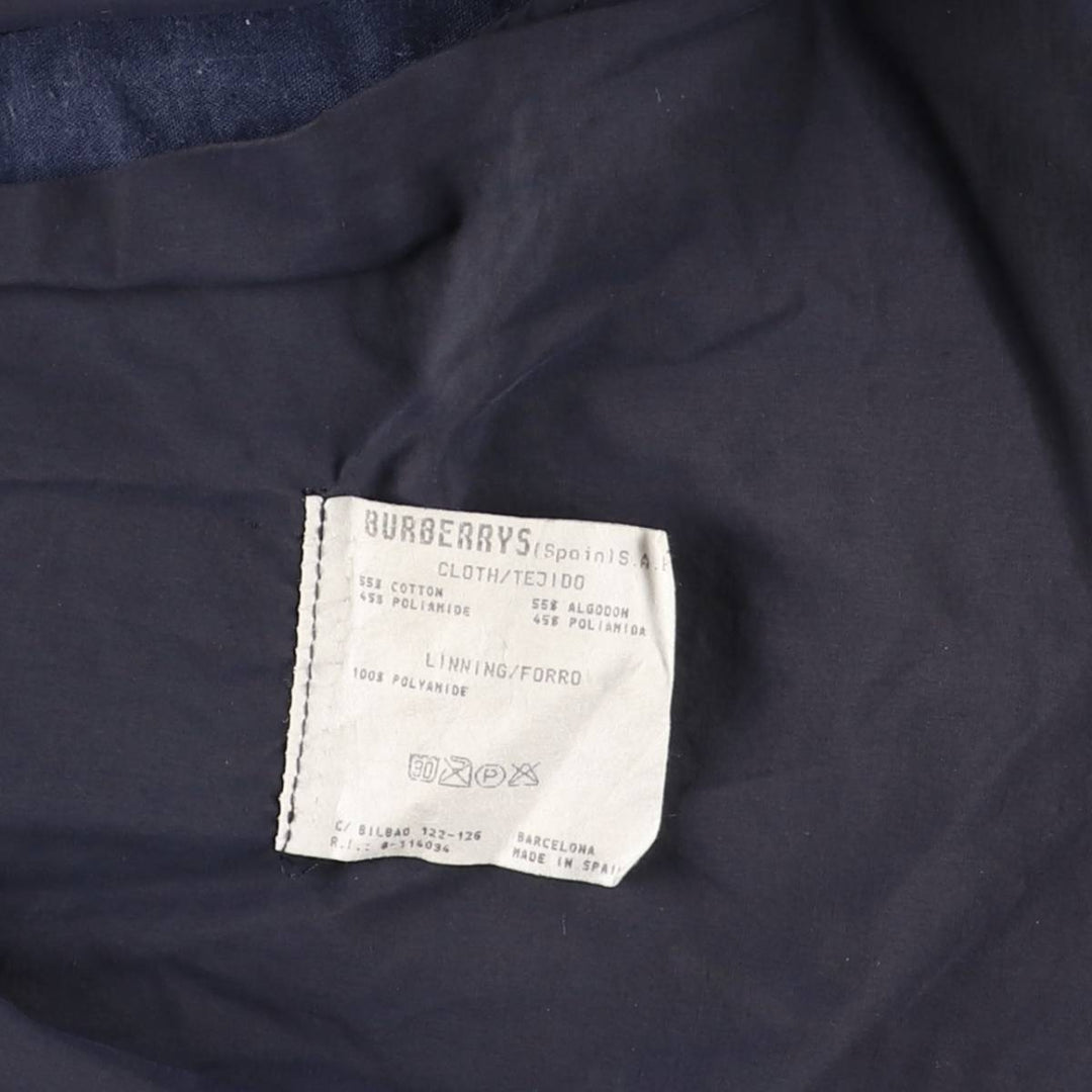 Burberry's Harrington Jacket Swing Top Men's L size cotton navy blue type Vintage Second Hand