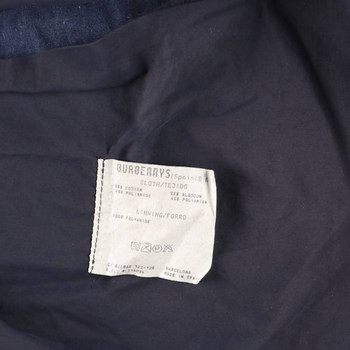 Burberry's Harrington Jacket Swing Top Men's L size cotton navy blue type Vintage Second Hand