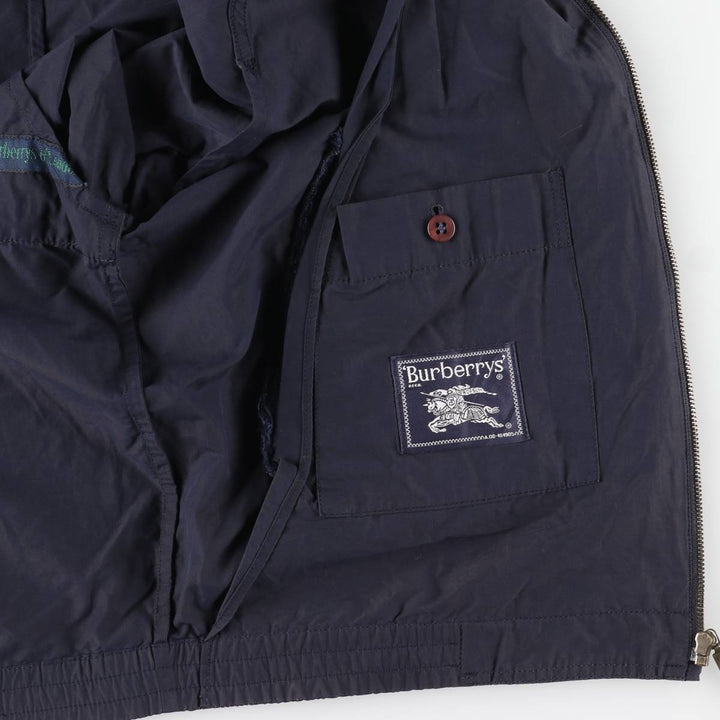 Burberry's Harrington Jacket Swing Top Men's L size cotton navy blue type Vintage Second Hand