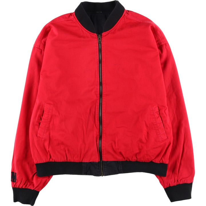 Marlboro Advertising Reversible Back Logo Cotton Blouson, Men's Size XL (approx.) cotton black type Vintage Second Hand