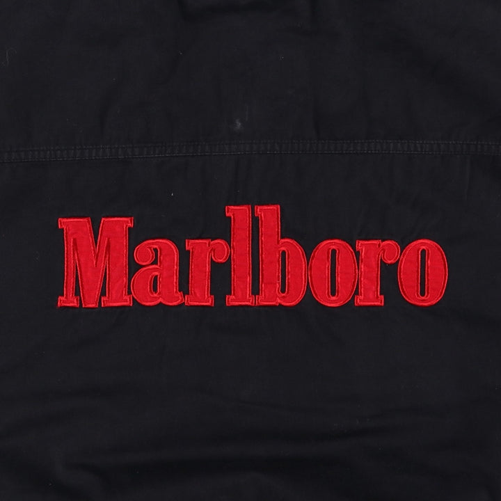 Marlboro Advertising Reversible Back Logo Cotton Blouson, Men's Size XL (approx.) cotton black type Vintage Second Hand