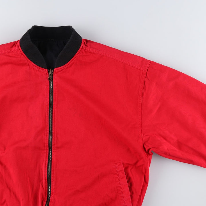 Marlboro Advertising Reversible Back Logo Cotton Blouson, Men's Size XL (approx.) cotton black type Vintage Second Hand