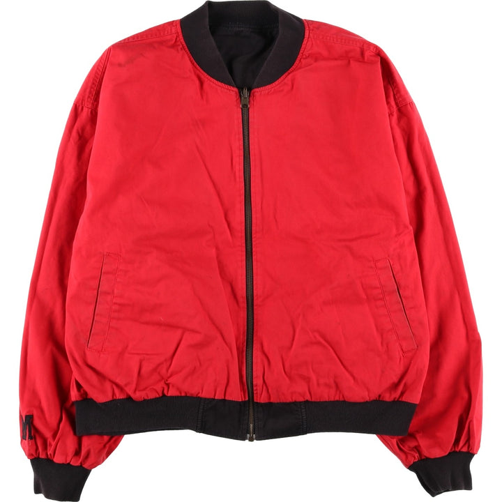Marlboro Advertising Reversible Back Logo Cotton Blouson, Men's Size XL (approx.) unclear black type Vintage Second Hand