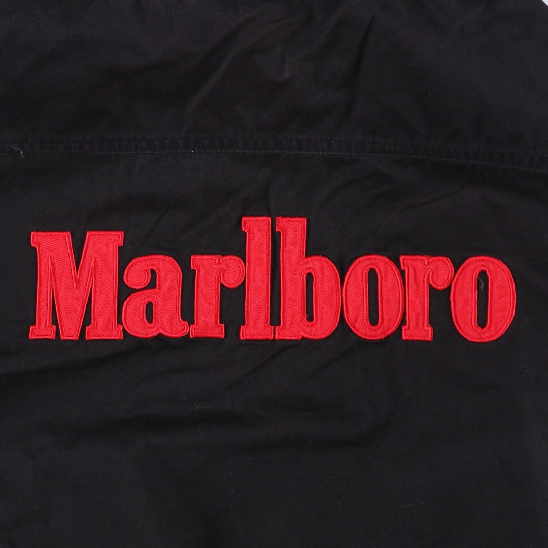 Marlboro Advertising Reversible Back Logo Cotton Blouson, Men's Size XL (approx.) unclear black type Vintage Second Hand