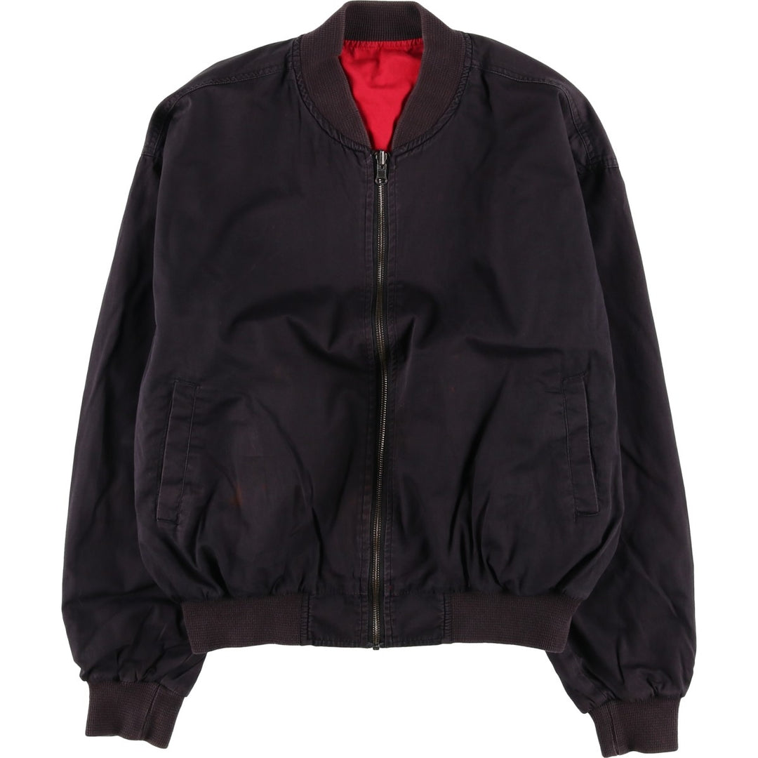 Marlboro Advertising Reversible Back Logo Cotton Blouson, Men's Size L (approx.) cotton black type Vintage Second Hand