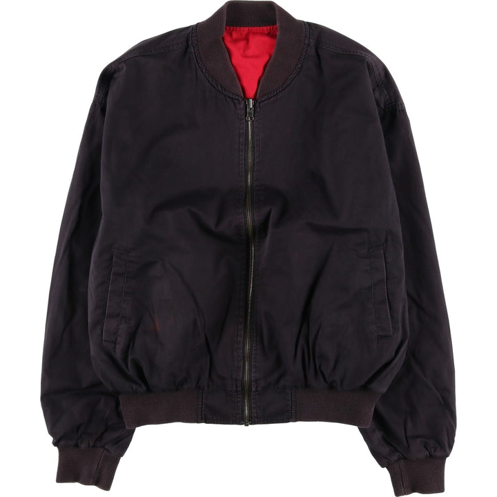 Marlboro Advertising Reversible Back Logo Cotton Blouson, Men's Size L (approx.) cotton black type Vintage Second Hand