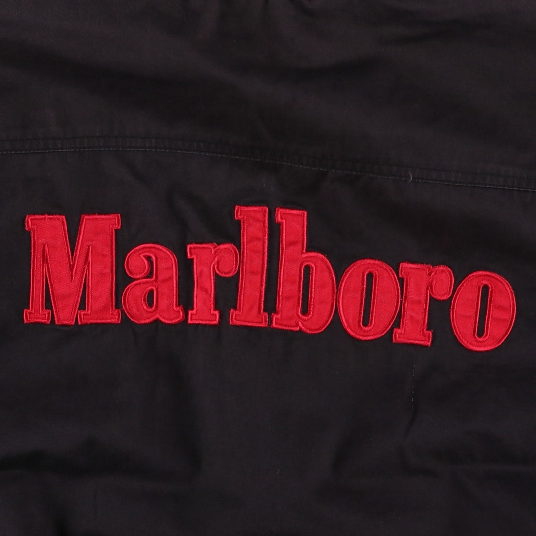 Marlboro Advertising Reversible Back Logo Cotton Blouson, Men's Size L (approx.) cotton black type Vintage Second Hand