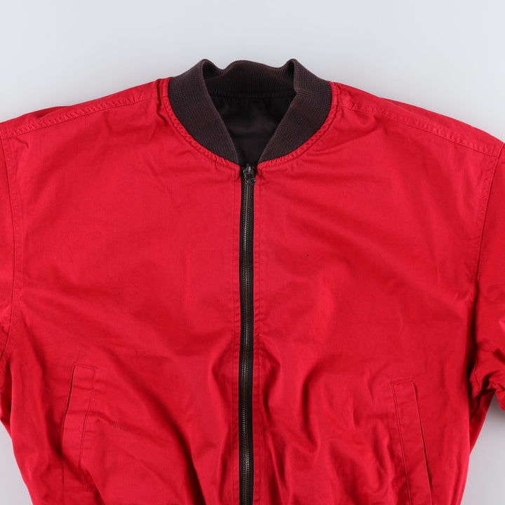 Marlboro Advertising Reversible Back Logo Cotton Blouson, Men's Size L (approx.) cotton black type Vintage Second Hand